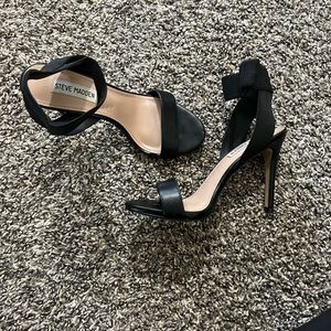 Black Steve Madden ankle strap sandals